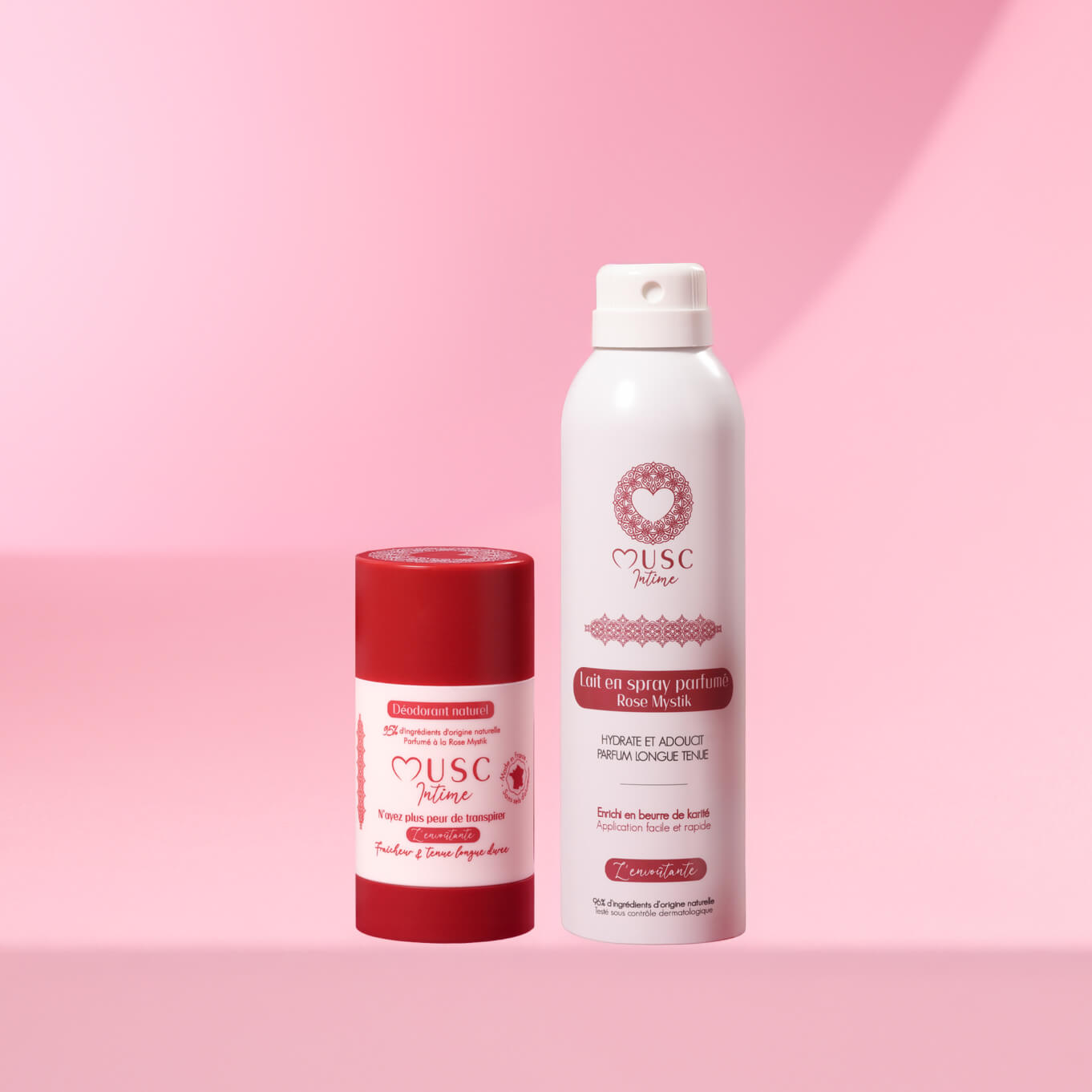 Déodorant solide et Lait en spray à la Rose Mystik