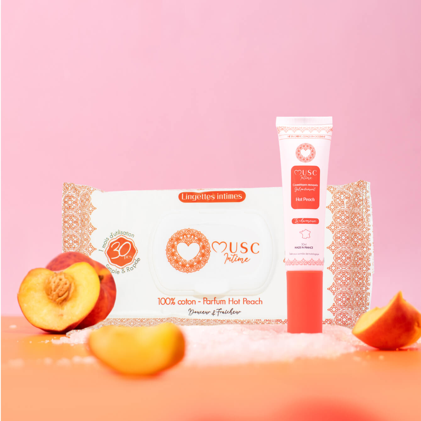 Gel Parfumant + Lingettes Hot Peach