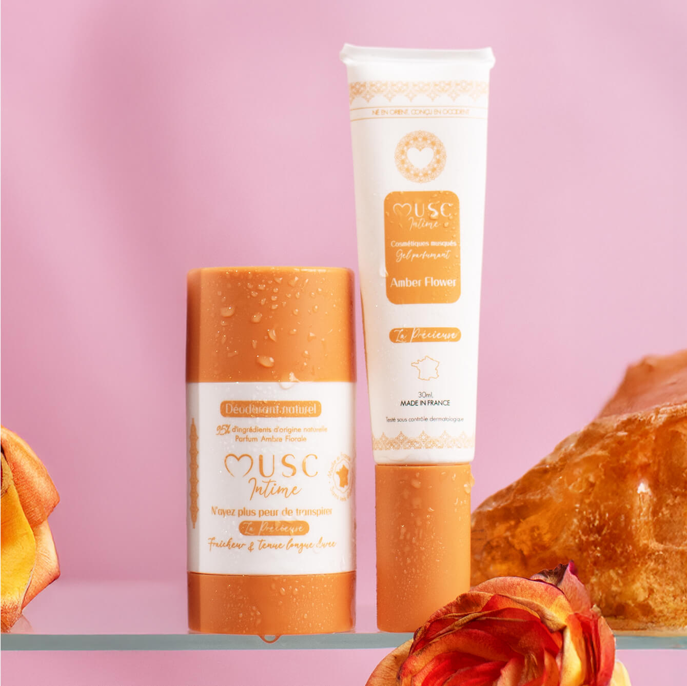 Gel Parfumant + Déodorant solide à L'Amber Flower
