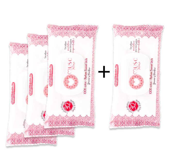 Lingettes toilette Intime au Sweet Litchi - la Délicieuse