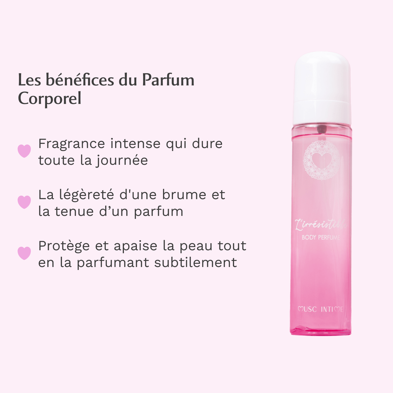 Parfum Corps l'Irrésistible au Musc Blanc