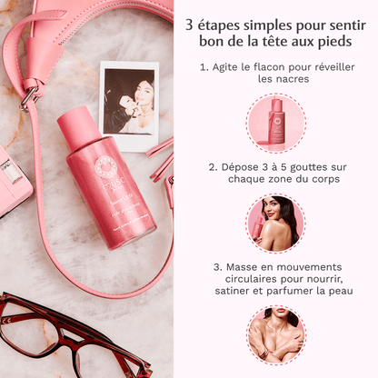 Huile Glow Pailletée Corps Sweet Litchi