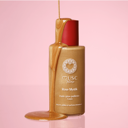 Huile Glow Pailletée Corps Rose Mystik