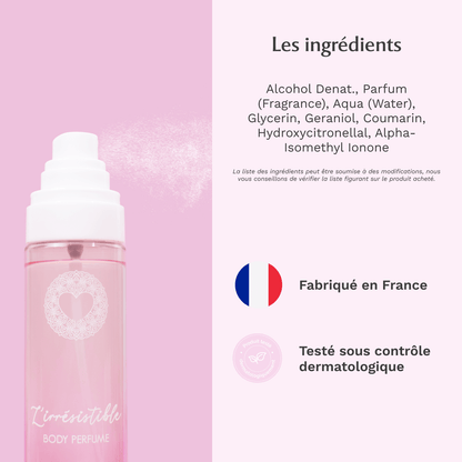 Parfum Corps l'Irrésistible au Musc Blanc