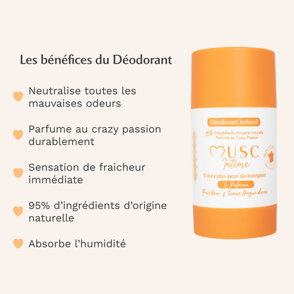 2 déodorants Crazy Passion