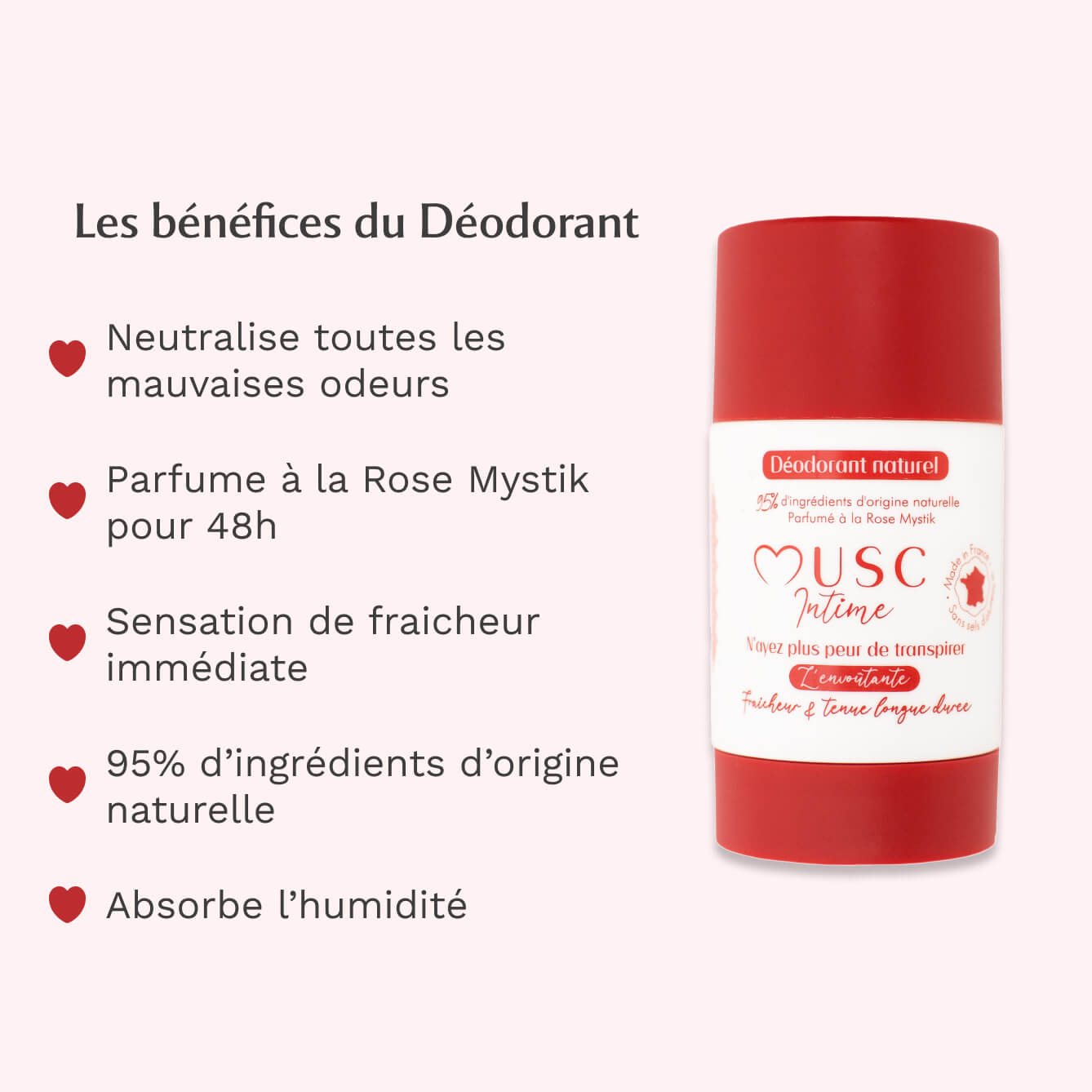 Déodorant solide à la Rose Mystik (50g)