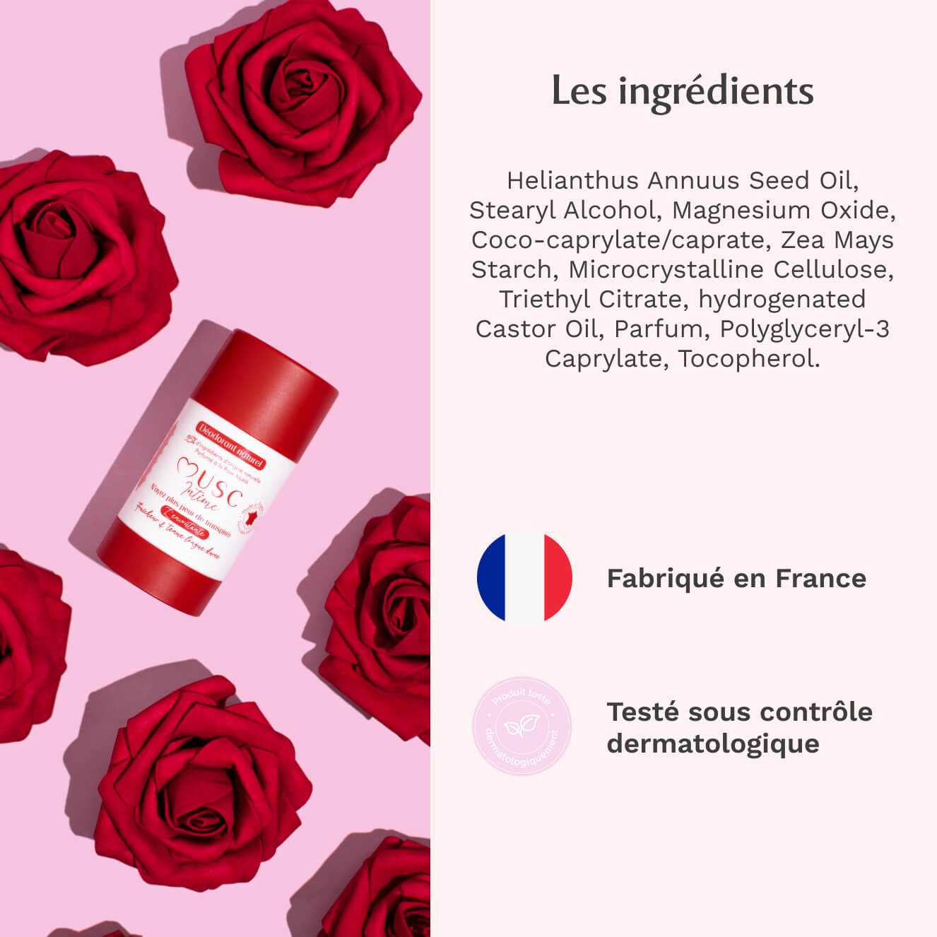 Déodorant solide à la Rose Mystik (50g)