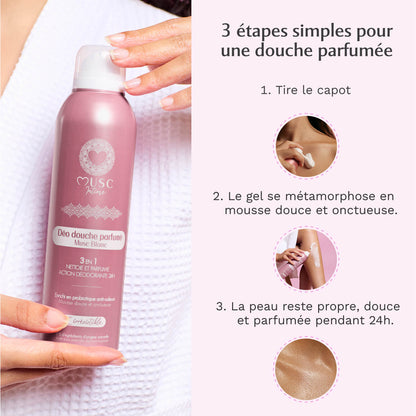 Déo douche parfumé au Musc Blanc - l'Irrésistible