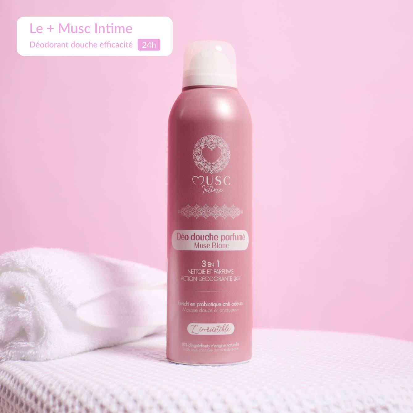 Déo douche parfumé au Musc Blanc - l'Irrésistible