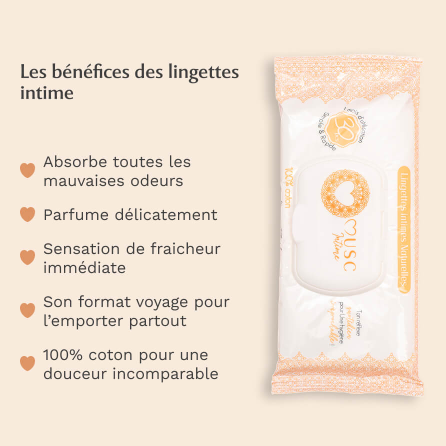 Lingettes toilette Intime Amber Flower - la Précieuse
