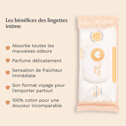 Lingettes toilette Intime Amber Flower x60 - lot de 2