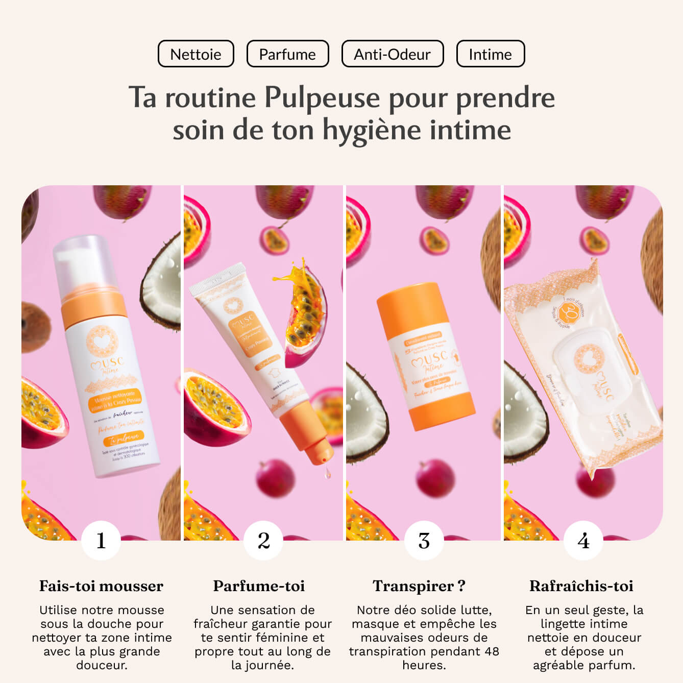 Lingettes toilette Intime Crazy Passion - la Pulpeuse