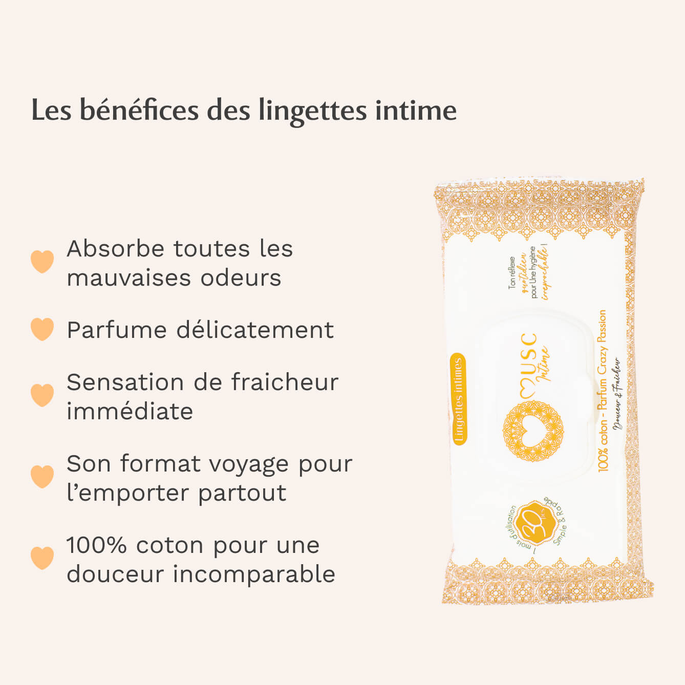 Lingettes toilette Intime Crazy Passion - la Pulpeuse