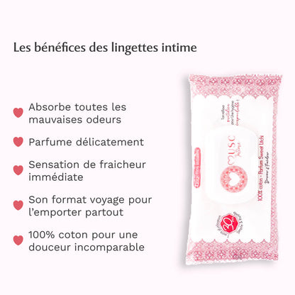Lingettes toilette Intime au Sweet Litchi - la Délicieuse
