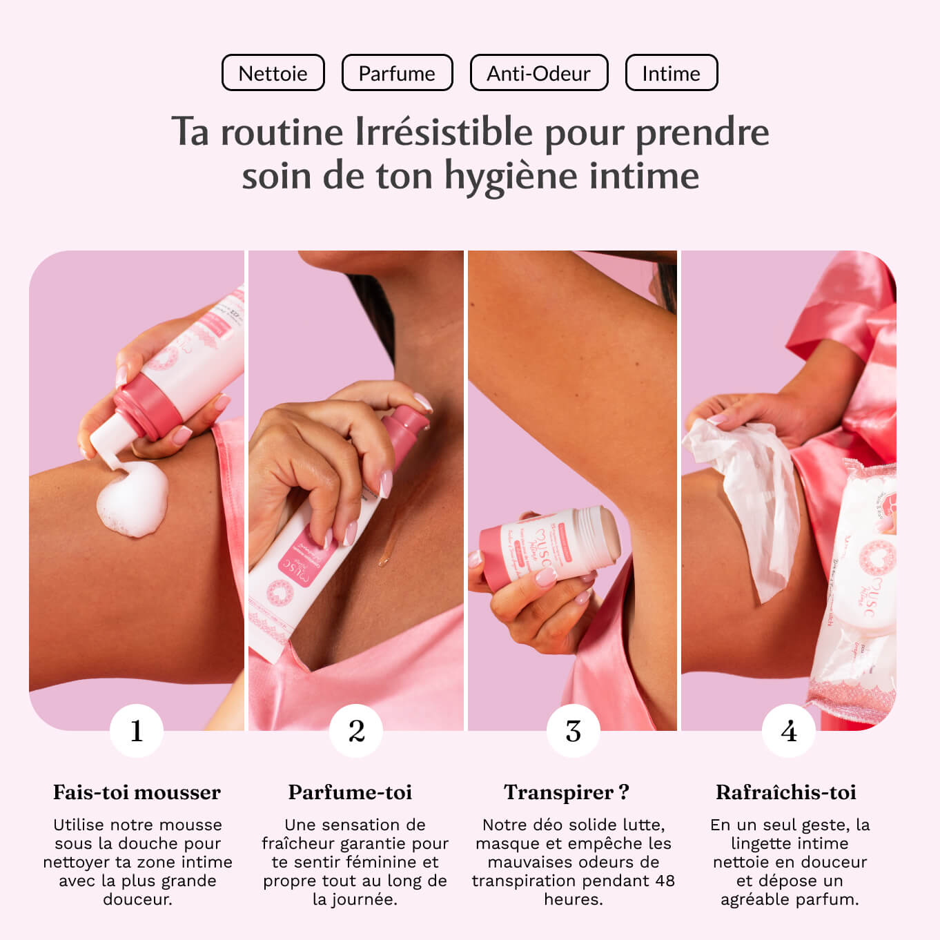 Lingettes toilette Intime au Sweet Litchi - la Délicieuse