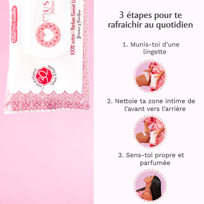 Lingettes toilette Intime au Sweet Litchi - la Délicieuse