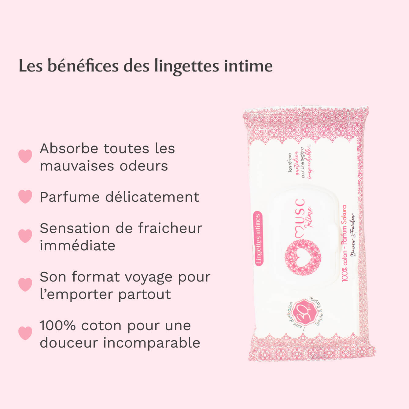 Lingettes toilette Intime au Sakura - l'Innocente