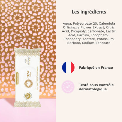 Lingettes toilette Intime au Monoï Oriental - la Rayonnante