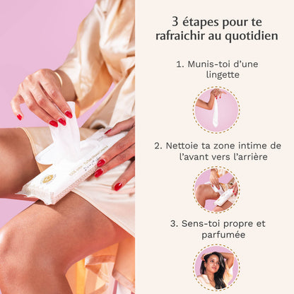 Lingettes toilette Intime au Monoï Oriental - la Rayonnante