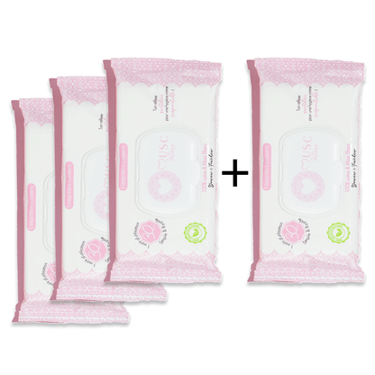 Lingettes toilette Intime au Musc Blanc - l'Irrésistible