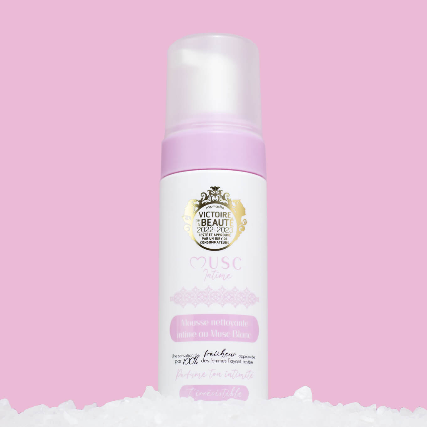 Mousse nettoyante intime au Musc Blanc (150ml)