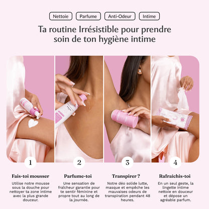 Lingettes toilette Intime au Musc Blanc - l'Irrésistible