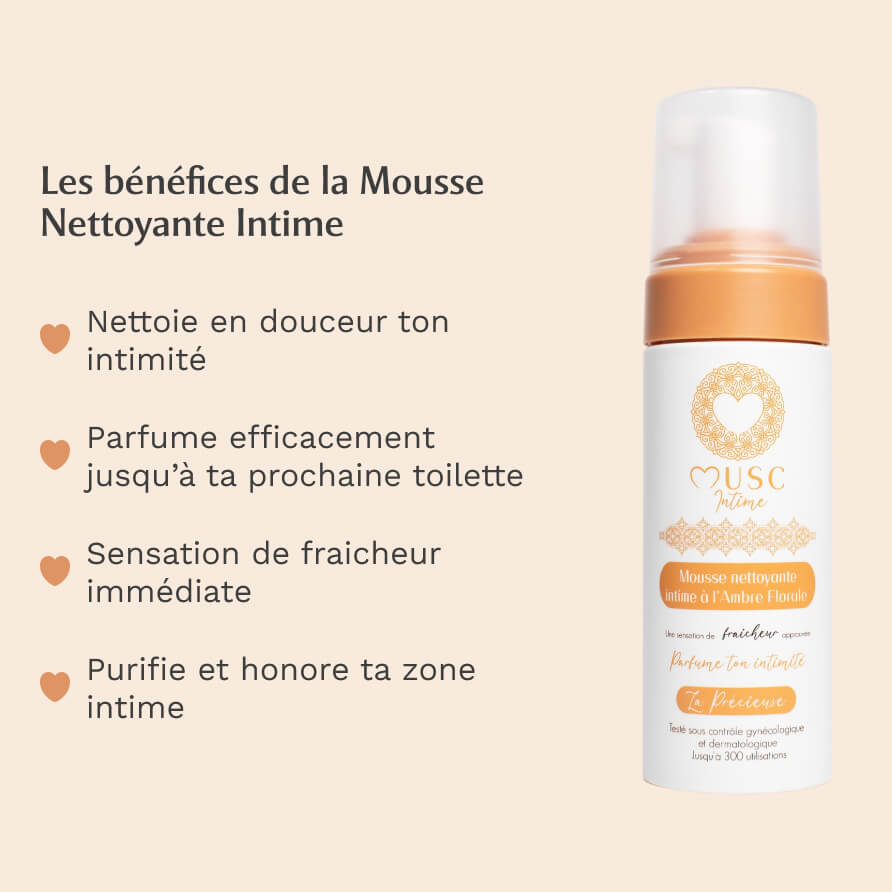 Mousse nettoyante Intime Amber Flower - la Précieuse