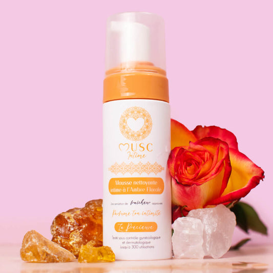 Mousse nettoyante Intime Amber Flower - la Précieuse