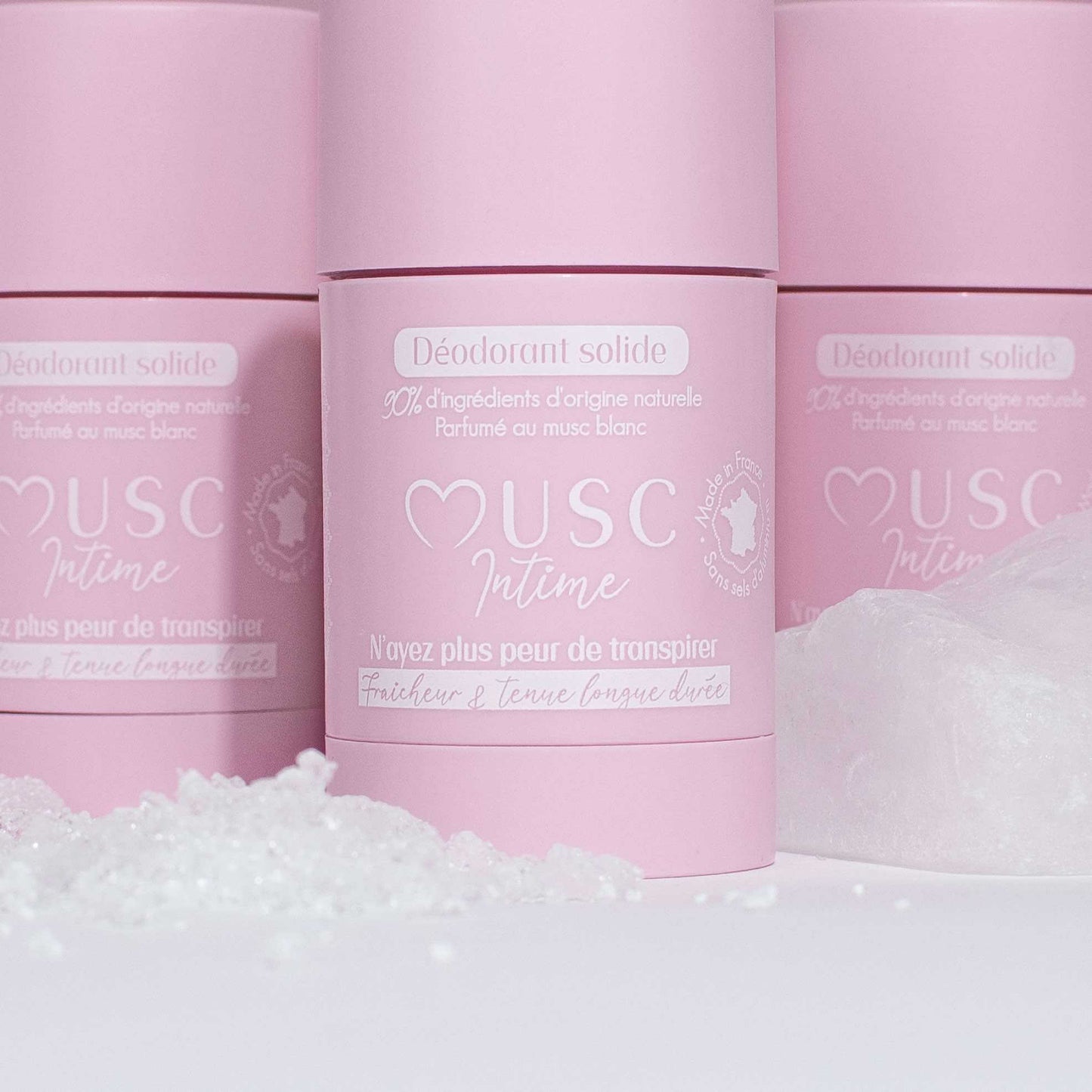 2 déodorants au Musc Blanc