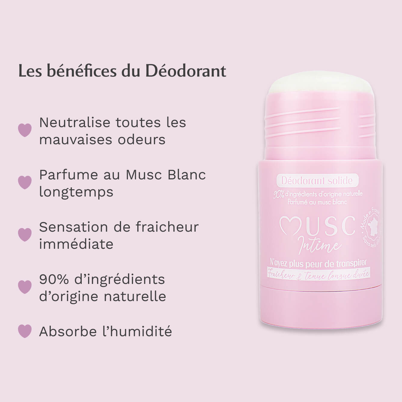 Déodorant l'Irrésistible au Musc Blanc