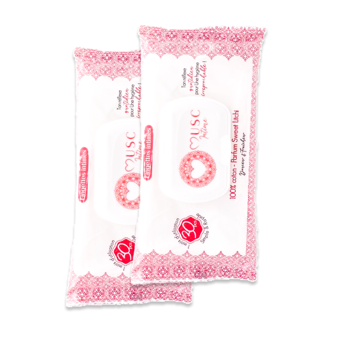 Lingettes toilette Intime au Sweet Litchi - la Délicieuse